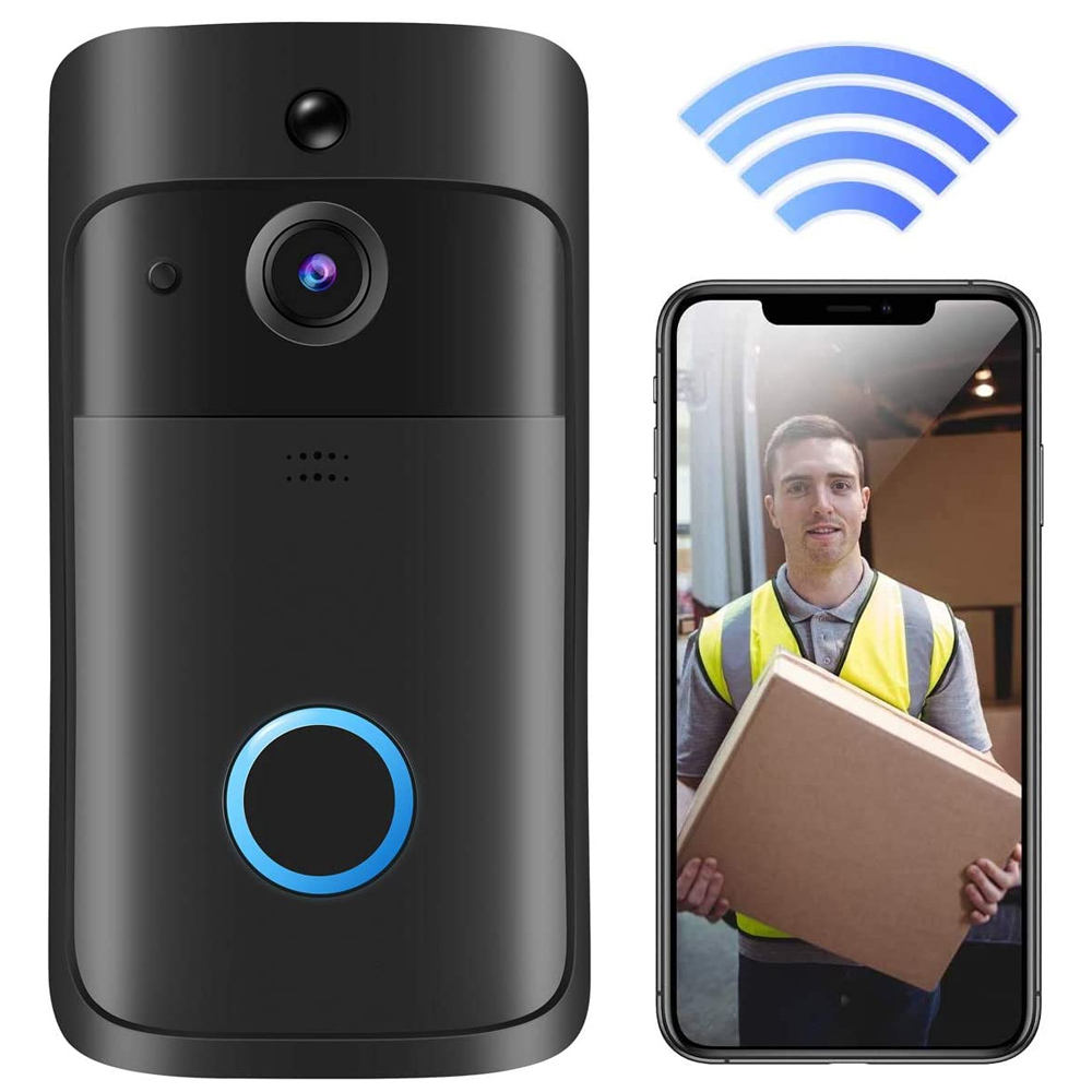 Caméra de sonnette Wifi de haute qualité V5 Vision nocturne 1080P Ring Video Wireless Door Bell Cam