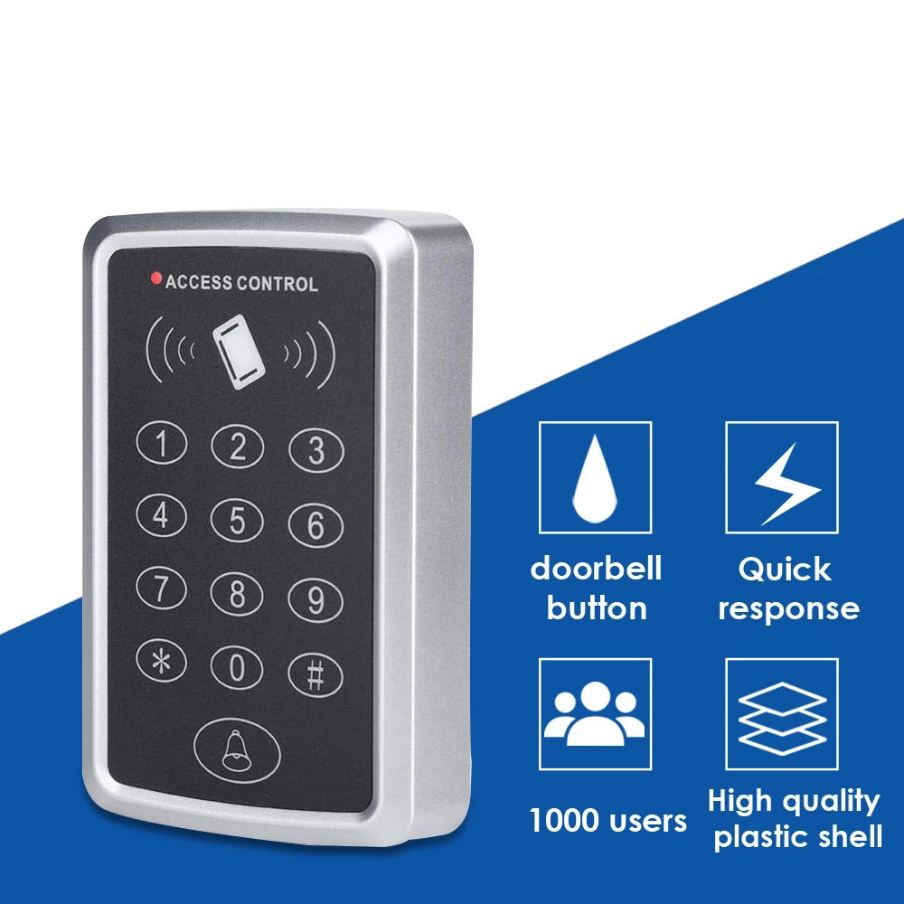 125KHz RFID Access Control Keypad EM Card Reader Door Access Control System Door Lock Opener Keyboard System