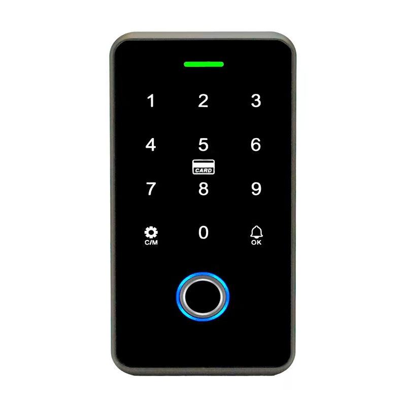 Tuya APP الخلفية اللمس 13.56Mhz RFID بطاقة الوصول تحكم لوحة المفاتيح قفل الباب فتاحة WG الناتج IP67 مقاوم للماء