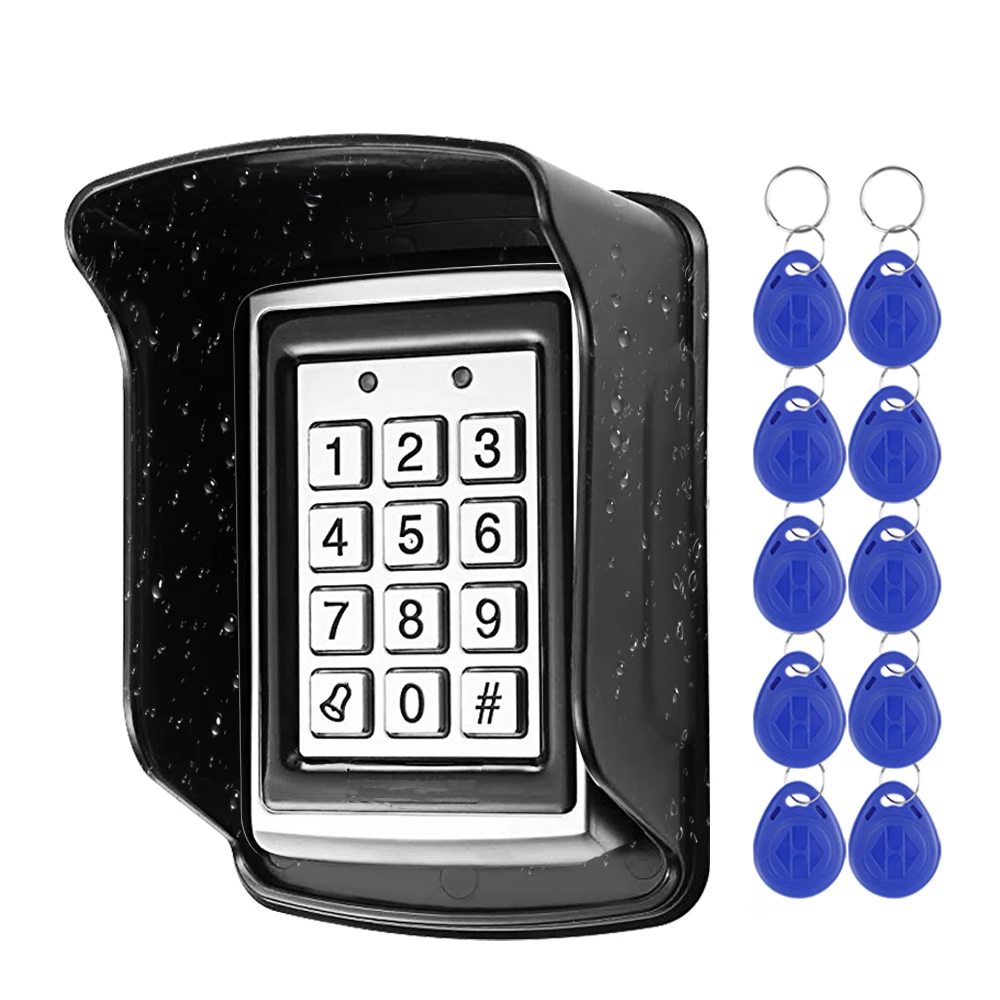 RFID-Metall-Zugangskontrolltastatur, wasserdichte, regensichere Abdeckung, elektronisches Schließsystem