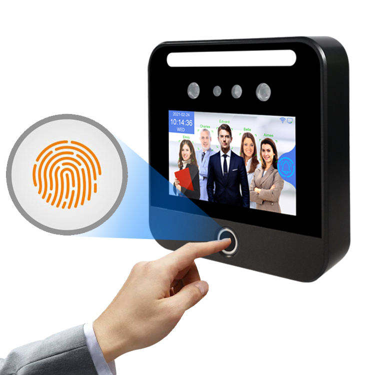Scanner biometrico di riconoscimento facciale del personale Orologio in entrata e in uscita Registratore di tempo della macchina per la rilevazione delle presenze dei dipendenti