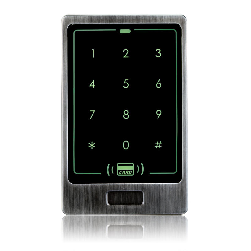 Tela de toque de metal teclado autônomo rfid sistemas de entrada de porta única 125 khz leitor de cartão de proximidade rfid controle de acesso de elevador