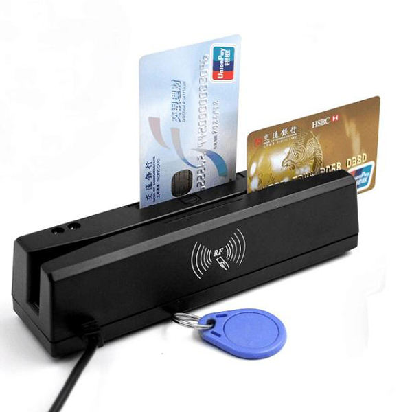 Lecteur de carte de crédit à bande magnétique sans contact lecteur de puce RFID PSAM IC