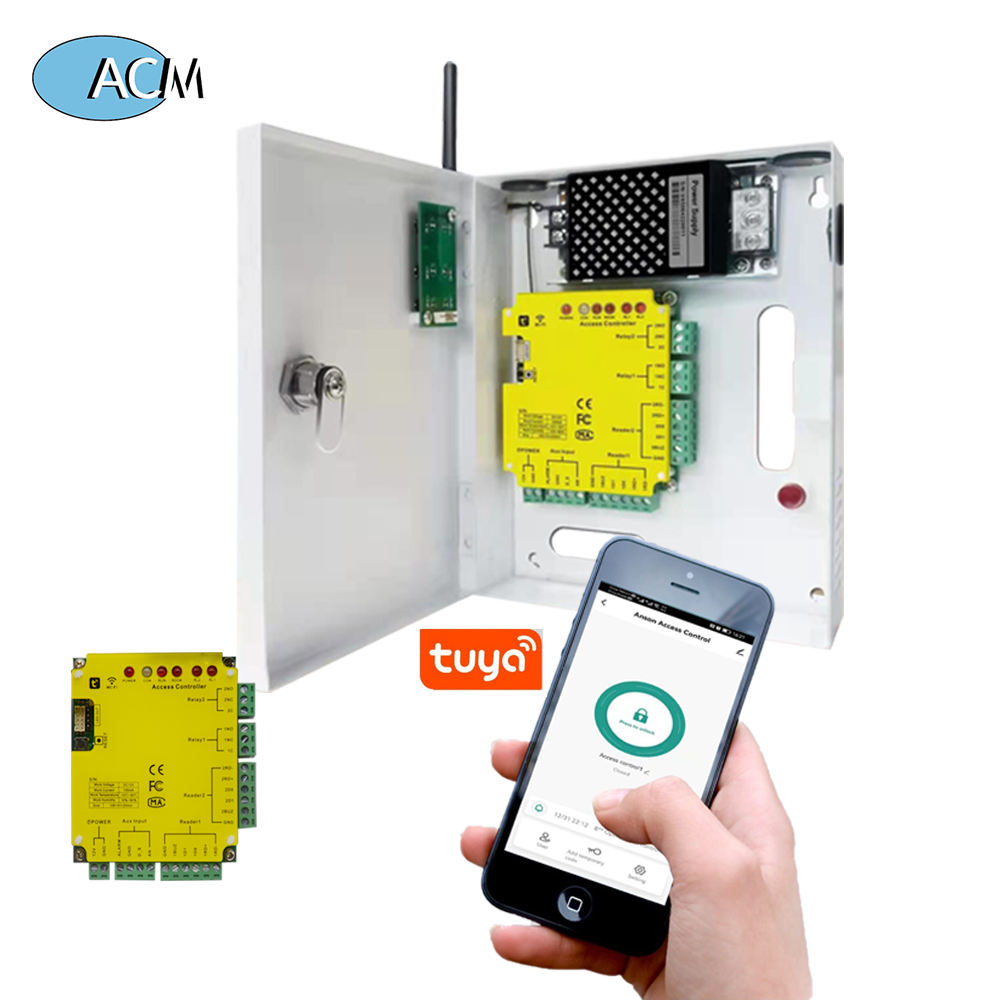 Placa controladora Wifi de la aplicación Tuya, sistema de seguridad abierto para puerta de entrada, controlador de acceso Tuya de red Weigand BT RFID