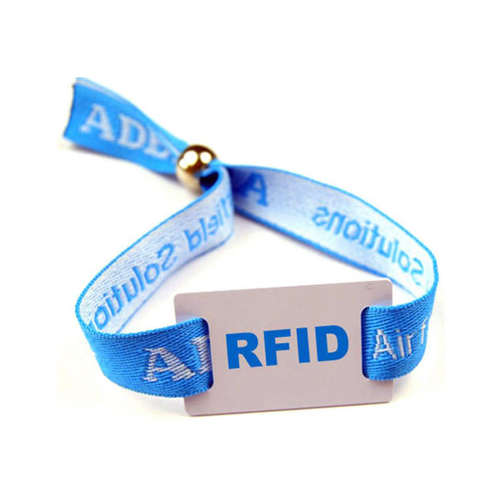 Biglietto d'ingresso per braccialetto NFC da concerto usa e getta Braccialetti in tessuto con identificazione RFID