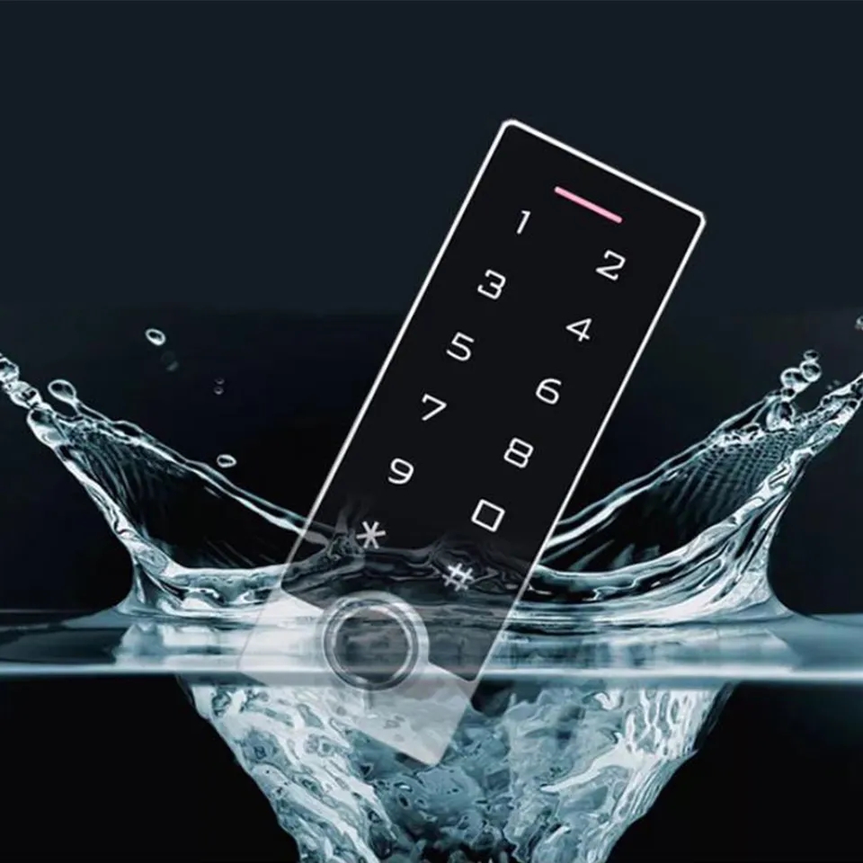 بصمات الأصابع التحكم في الوصول IP68 مقاوم للماء قارئ RFID نظام التحكم في الوصول إلى الباب لوحة مفاتيح RFID