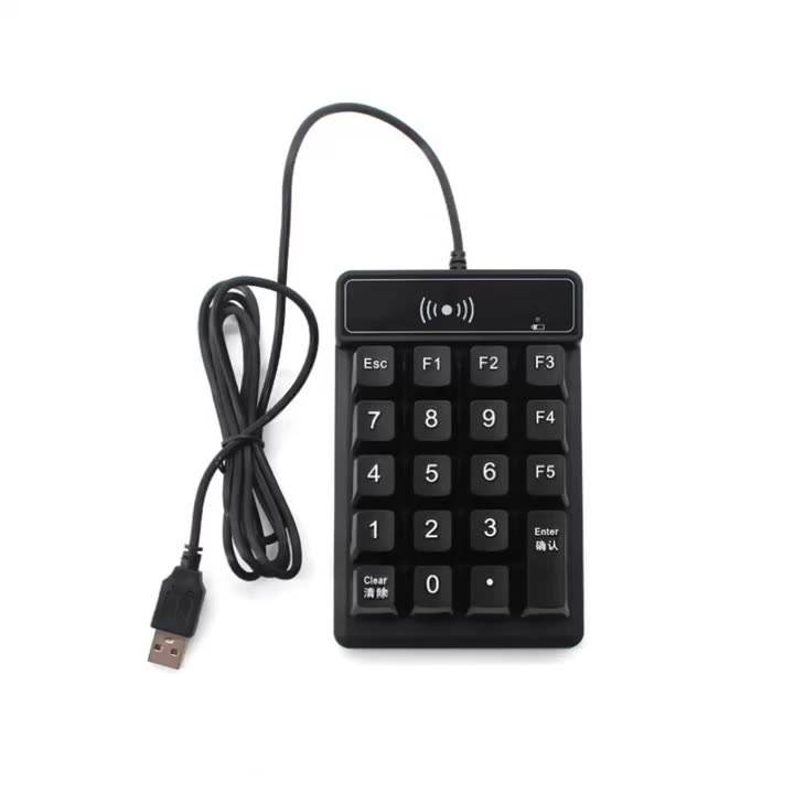 ID 125khz Interface USB Leitor rfid de cartões inteligentes com teclado