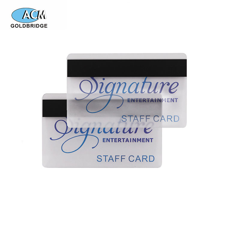 Cartões inteligentes empresariais RFID 13,56 mhz HF CR80 em branco transparente PVC NFC