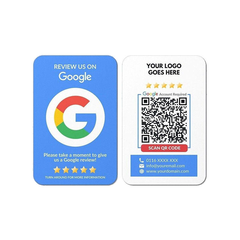 사용자 정의 인쇄 Nfc 칩 Google 리뷰 카드 팝업 Amazon 검토 카드 Nfc tag213 215 216 Google Play 기프트 카드
