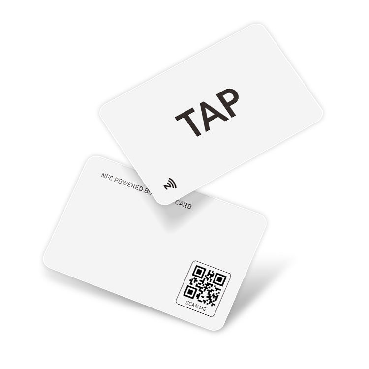 بطاقة أعمال رقمية لوسائل التواصل الاجتماعي باللون الأبيض غير اللامع NFC NTAG 215 NTAG 216