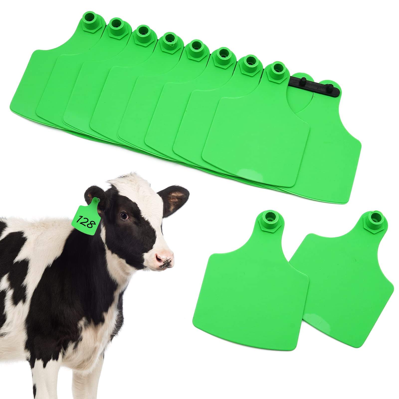 Etiqueta de orelha de plástico animal de material tpu colorido para aplicador de rastreamento de porcos Etiqueta de orelha de animal de fazenda