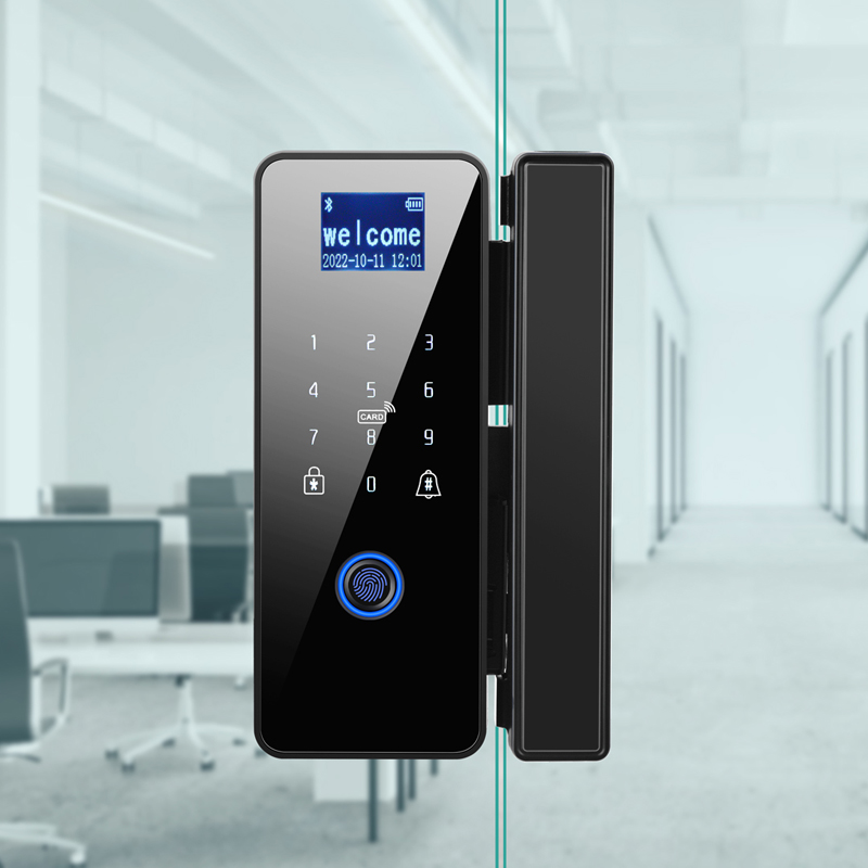 Smart Lock per porta scorrevole in vetro con app Tuya dal design innovativo, per impronte digitali, in vendita