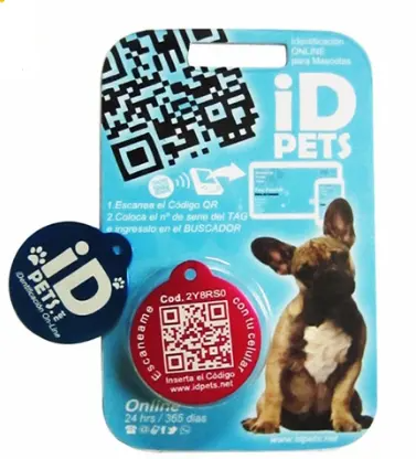 Smart Touch NFC NTAG213/NTAG216 unidad de chip código QR encuentra etiqueta de identificación de mascota collar divertido antipérdida etiqueta epoxi para perro gato