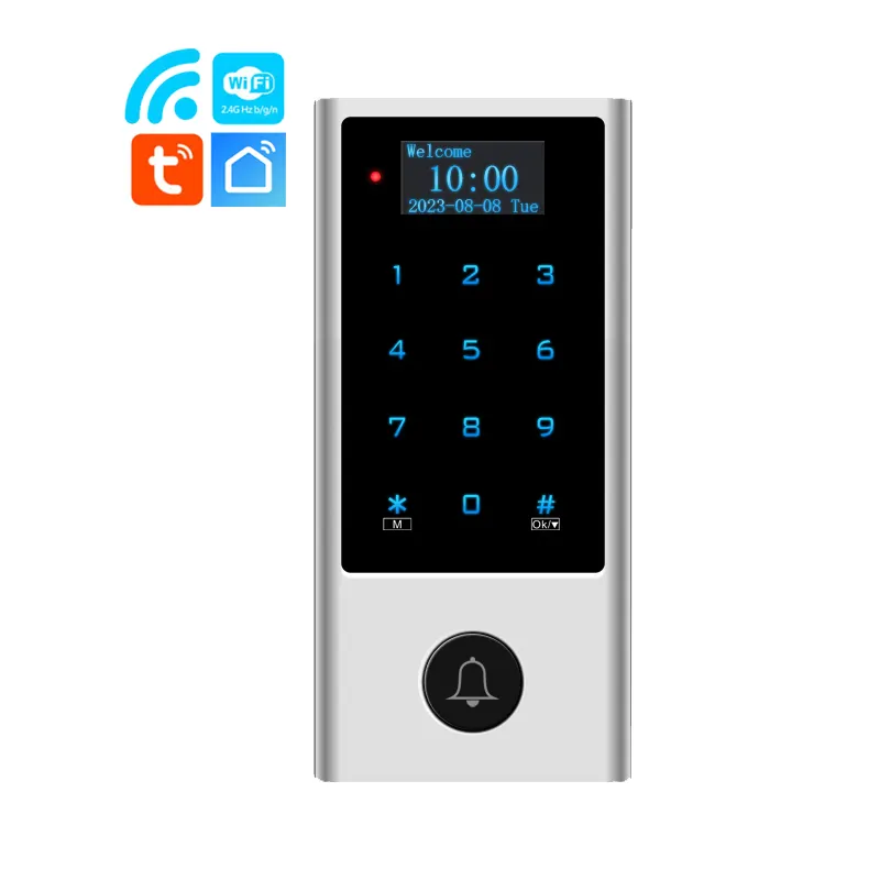 Touch keypad waterproof WIFI access control, remotely OLED access control with doorbell