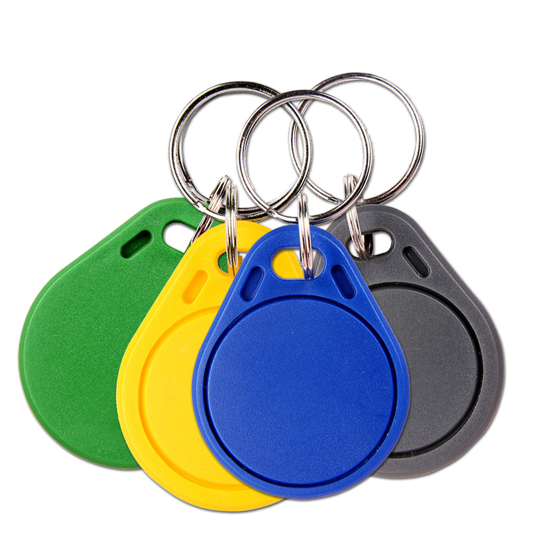 Porta-chaves de proximidade regraváveis ​​ABS à prova d'água de cores diferentes com controle de acesso RFID para fechadura de porta