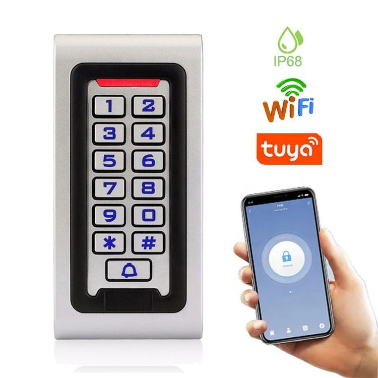 Sistema de Control de Acceso de puerta de seguridad independiente, resistente al agua IP68, teclado Wifi, aplicación Tuya, Control de acceso de Metal