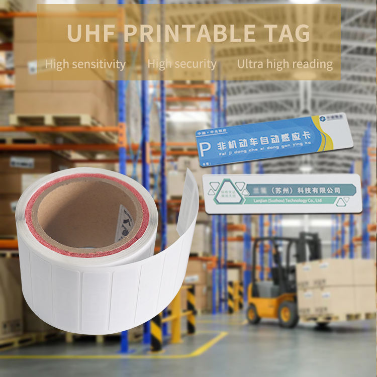 Free sample long range frequency dual passive etiqueta uhf rfid inlay label sticker tag for asset inventory warehouse management