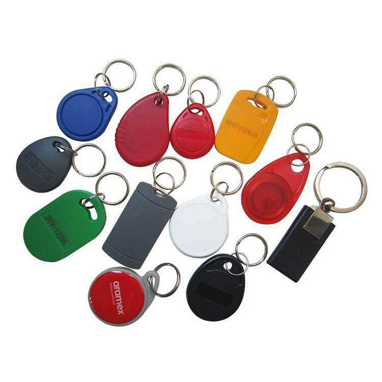 Logo de prix d'usine personnalisé en plastique ABS NFC trousseau porte-clés étiquette RFID porte-clés