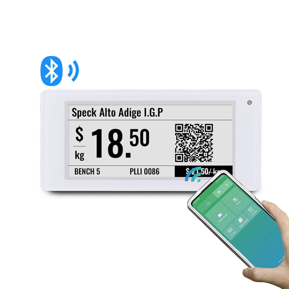 Kağıtsız E Mürekkep Ekran Dijital Fiyat Etiketi Ble Esl Rfid Eink Etiketi Elektronik Raf Etiketi için