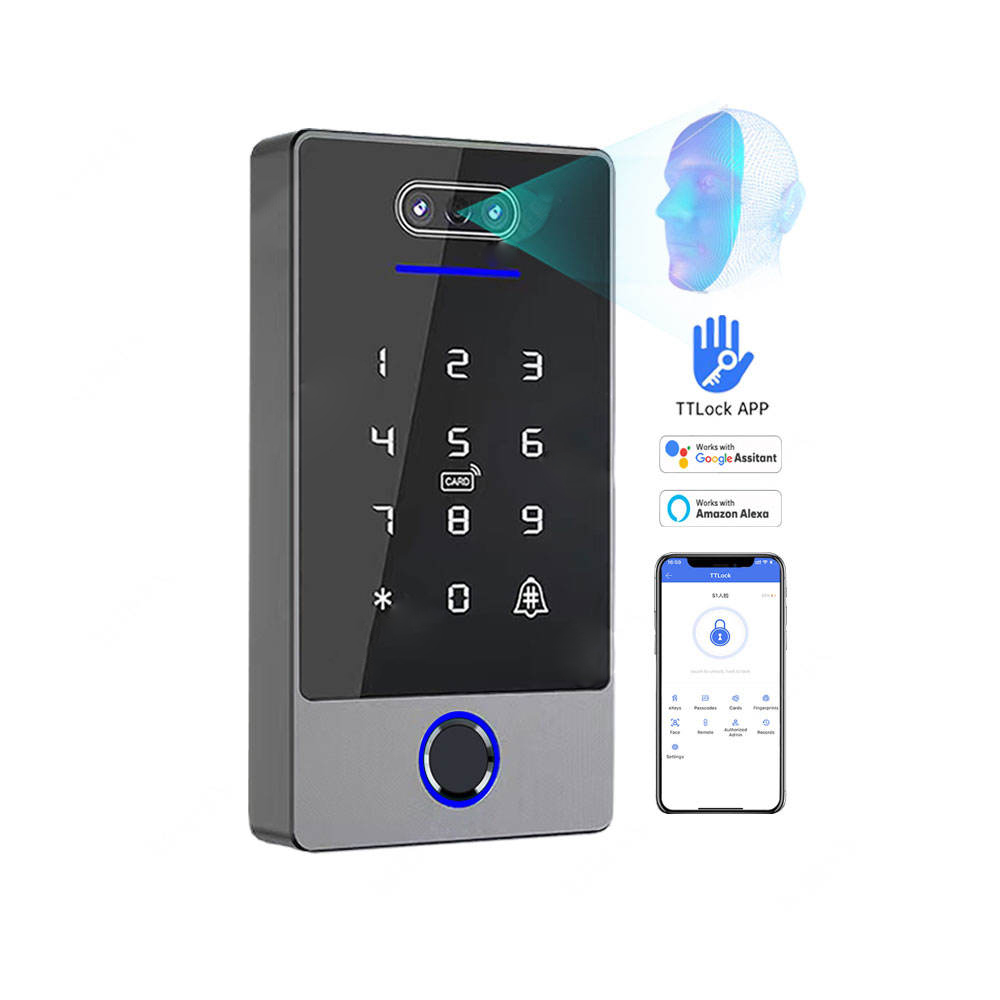 3d Face Recognition Access Control System Biometric Fingerprint Waterproof Access Control Products Card Nfc TTlock App Control