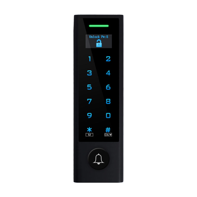 وصول OLED ذكي سهل الاستخدام OEM و ODM ID  IC قارئ RFID لوحة مفاتيح تعمل باللمس Tuya WIFI نظام التحكم في الوصول مع جرس الباب