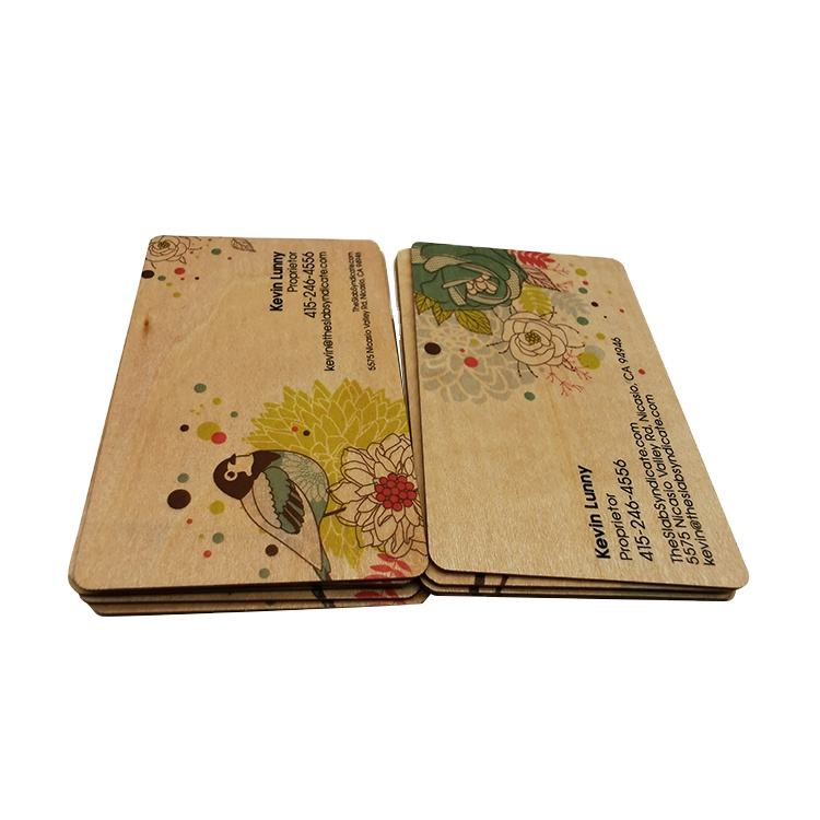 Carte Laser en bois à impression polychrome, petites cartes cadeaux d'affaires en bois vierges