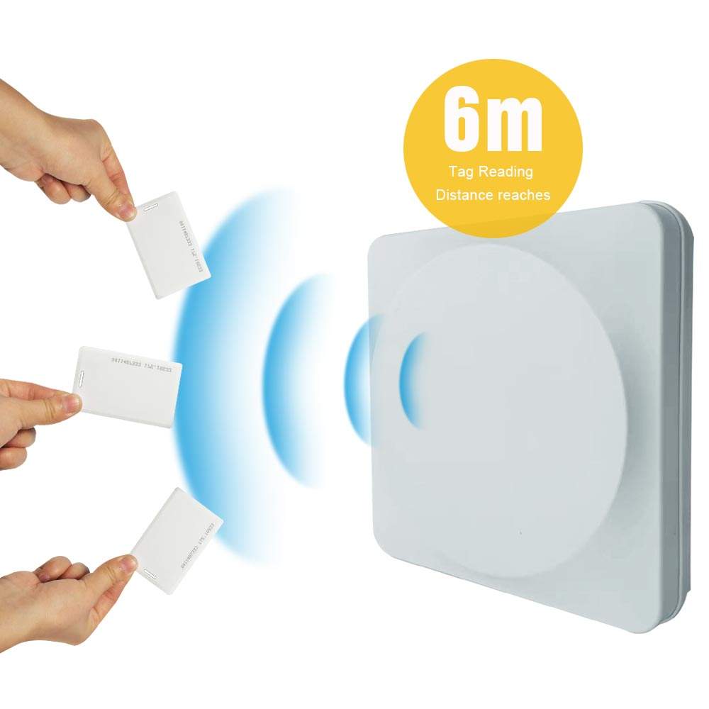 Lector RFID de larga distancia UHF de rango de lectura gratuito SDK 860-960Mhz 6-10M de largo alcance