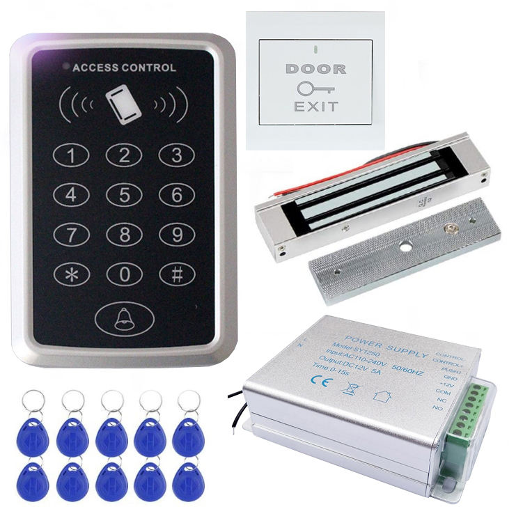 Offre spéciale ensemble de serrure électromagnétique 180KG ensemble de serrure magnétique électrique système de contrôle d'accès de porte ensemble de porte Maglock