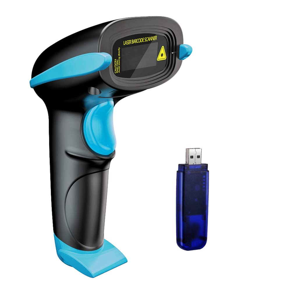 USB беспроводной 1D лазерный автоматический считыватель штрих-кодов ручной сканер штрих-кода с USB-приемником для магазина
