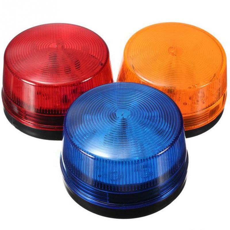 Luz de señal de advertencia estroboscópica impermeable 12V 120mA luz indicadora LED lámpara pequeña luz intermitente alarma de seguridad