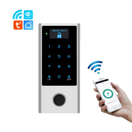 Lecteur d'empreintes digitales biométrique RFID de grande capacité utilisateur, système de contrôle d'accès avec écran Tuya WiFi OLED, nouveauté 10500