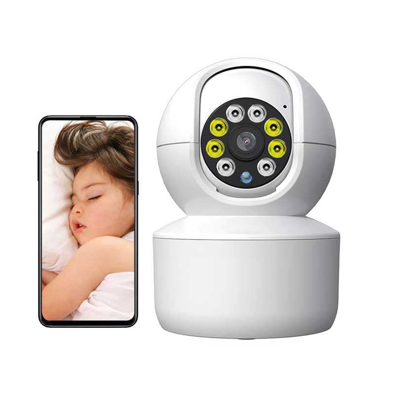 彩色夜视无线高清自动跟踪微型SD卡云存储wifi网络婴儿监控摄像头