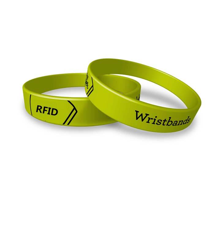 Bracelets de bracelets en silicone RFID en silicone coloré