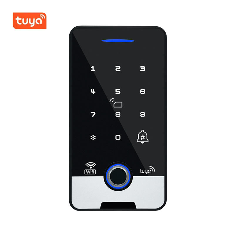 Productos biométricos del sistema del control de acceso de la puerta de la huella digital del wifi del teclado impermeable elegante del OEM