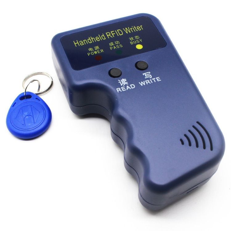 Elde Taşınabilir 125khz Rfid Program Okuyucu Fotokopi Yeniden Yazılabilir Kimlik Anahtarlık Etiket Okuyucu