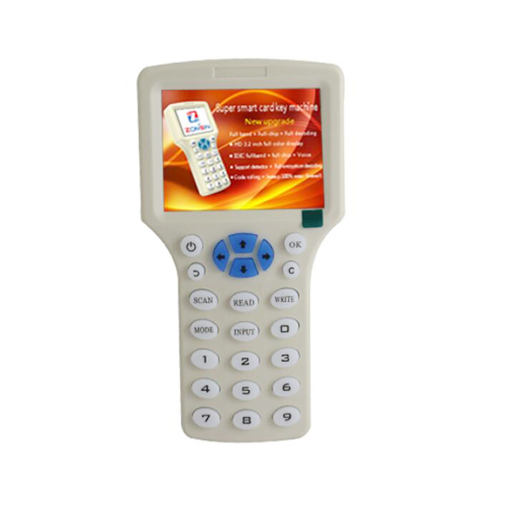 Rfid copiadora id ic leitor de frequência de banda completa escritor m1 13.56mhz 125-1000khz programador duplicador usb nfc cartão chave de etiqueta uid