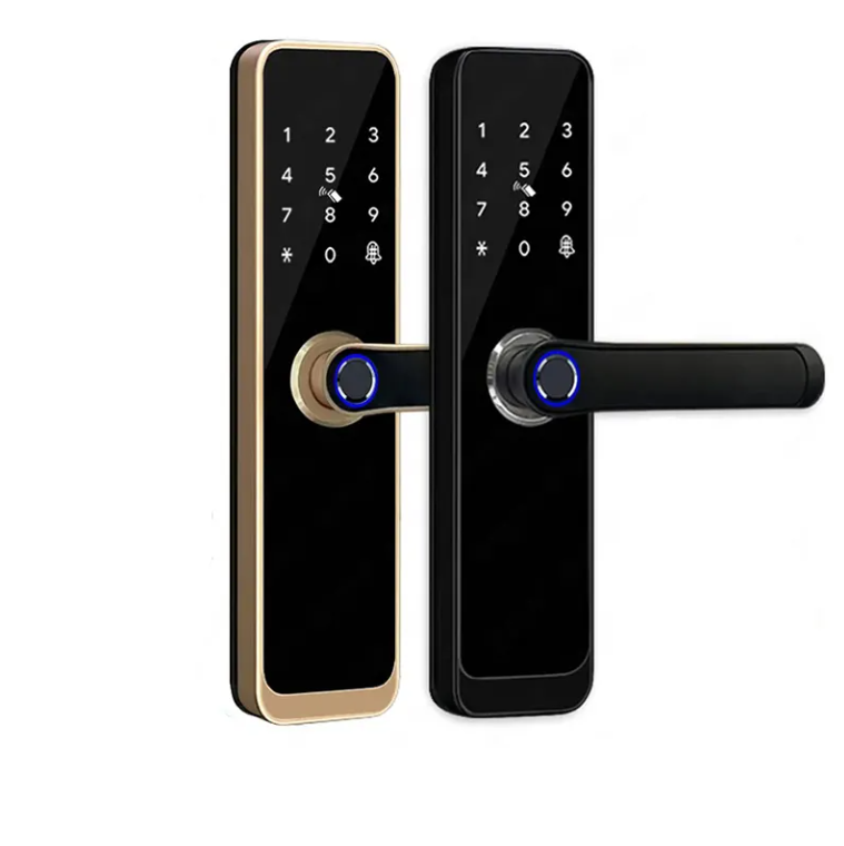Serrure de porte d'entrée sans clé avec clavier, serrure de porte à empreintes digitales, serrures intelligentes pour porte d'entrée