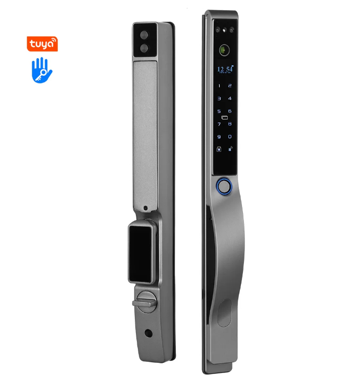 Serrure intelligente résidentielle 6085, interphone vidéo électrique sans clé, reconnaissance faciale 3D, déverrouillage par empreinte digitale, pour porte en aluminium