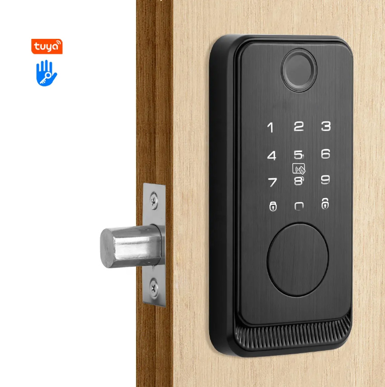 Cerradura Digital con código de puerta, cerrojo con tarjeta IC para puerta de cerradura inteligente, cerradura de huella dactilar de alta calidad para puerta de aluminio