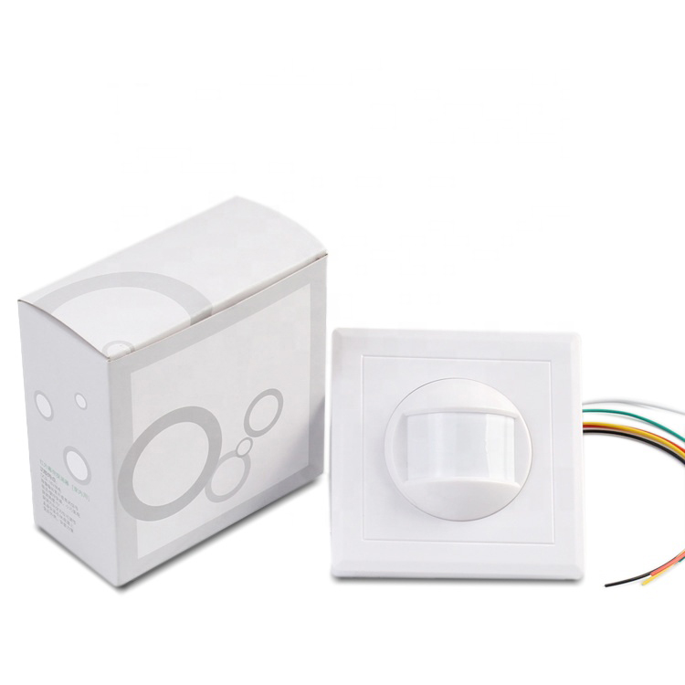 Weißes ABS-Gehäuse, verkabelt, DC9–16 V, passiver PIR-Infrarot-Bewegungsmelder mit importiertem Sensor für Sicherheitsalarmsystem