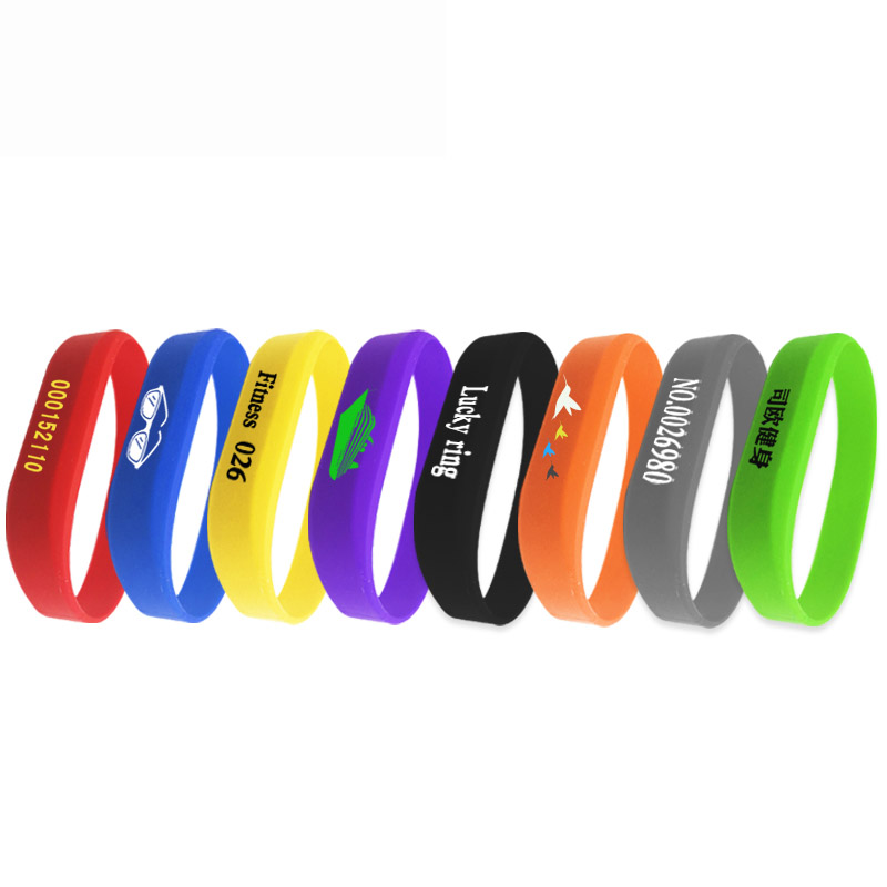 13.56MHz/126KHz Programable NFC Muñeca Pulsera ajustable Smart Logotipo personalizado RFID impreso Rfid Wutband