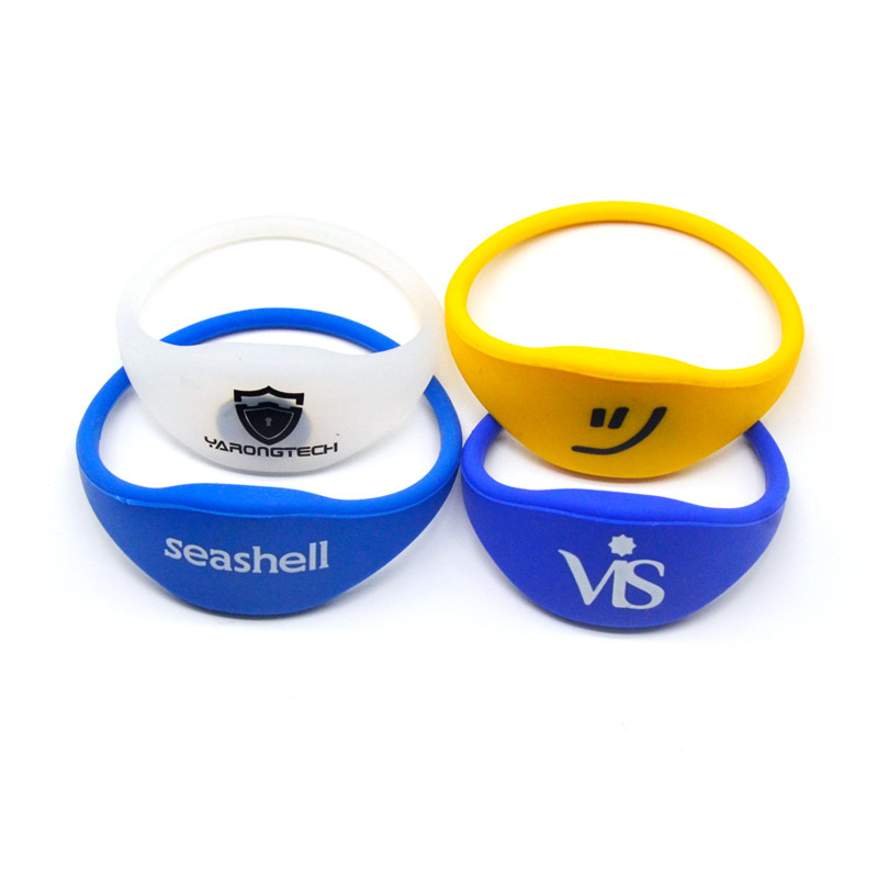 Pulsera de silicona RFID de 125 kHz de agua TK4100 LOGO BRACELT RFID AZUL ESTRADO PARA SISTEMA DE CONTROL DE ACCESO