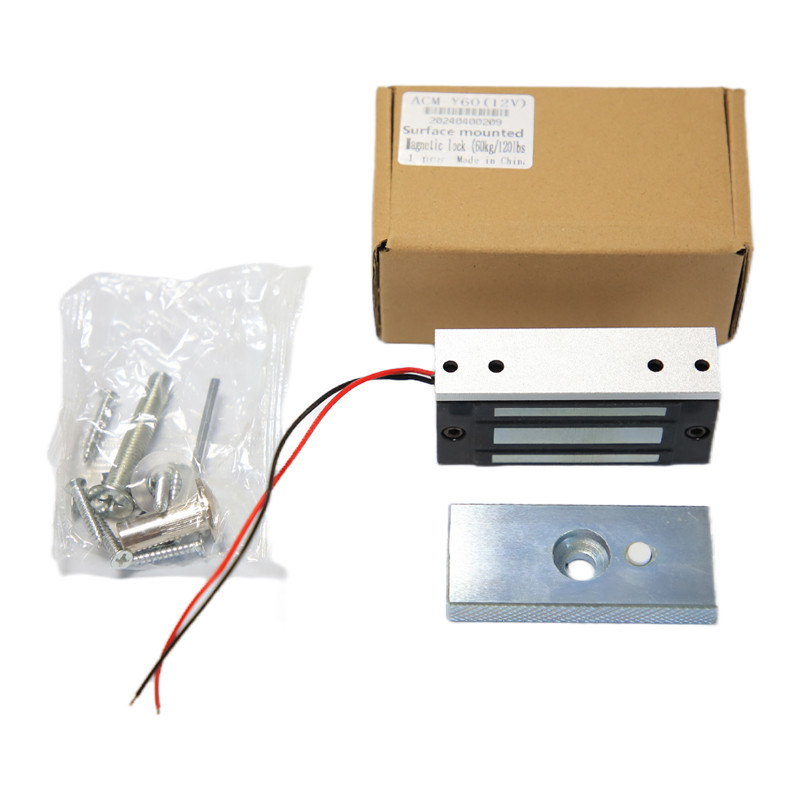 Precio de fábrica 12V DC 60KG 100LBS Cerraduras electromagnéticas Cerradura EM eléctrica magnética para sistema de control de acceso
