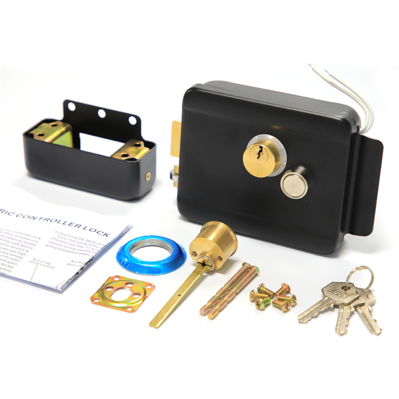 Cerradura de puerta eléctrica elegante del borde del estándar 12V del CE de la cerradura de seguridad con color negro