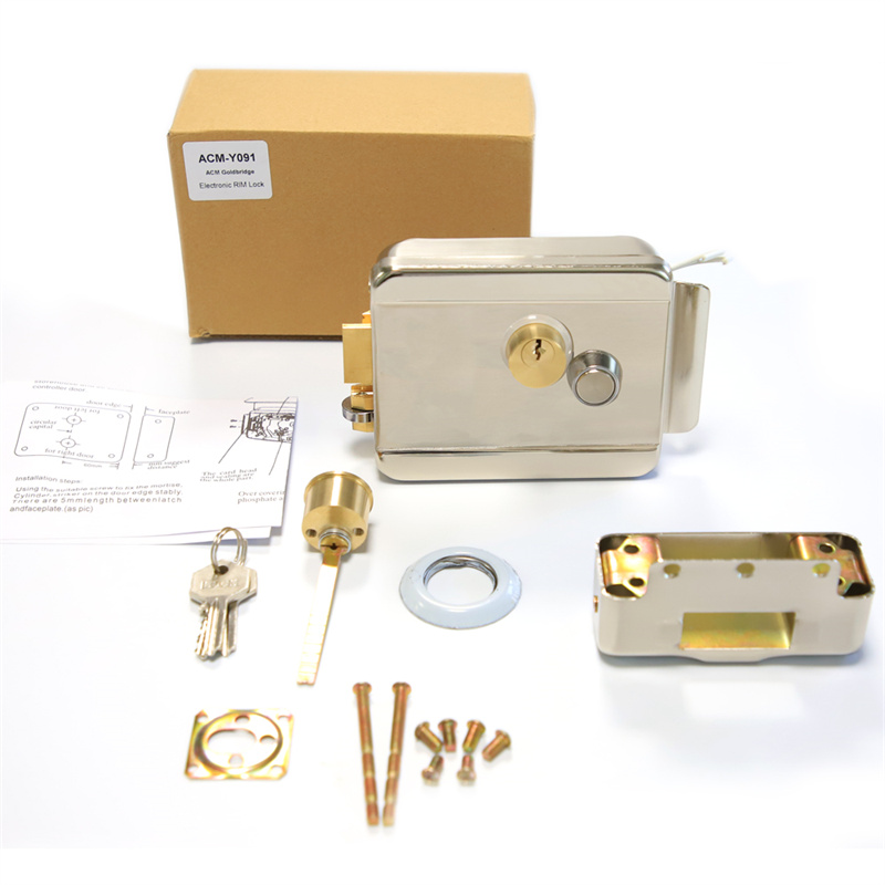 Serrure de porte à commande électrique intelligente et silencieuse, système d'interphone intelligent et silencieux à double cylindre, verrouillage à moteur électrique