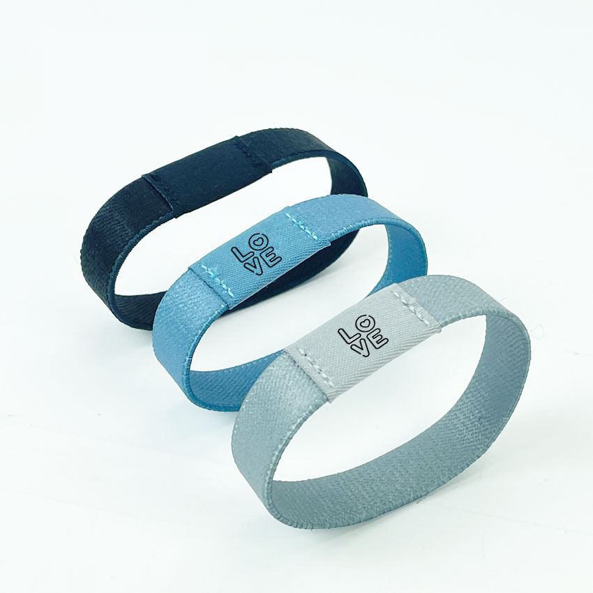 Pulsera elástica de la pulsera de tela RFID personalizada de fábrica para verso bíblico diario