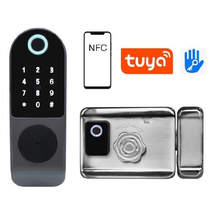 Cerradura de puerta elegante del apartamento de Bluetooth de la huella dactilar de Tuya TT LOCK para la puerta