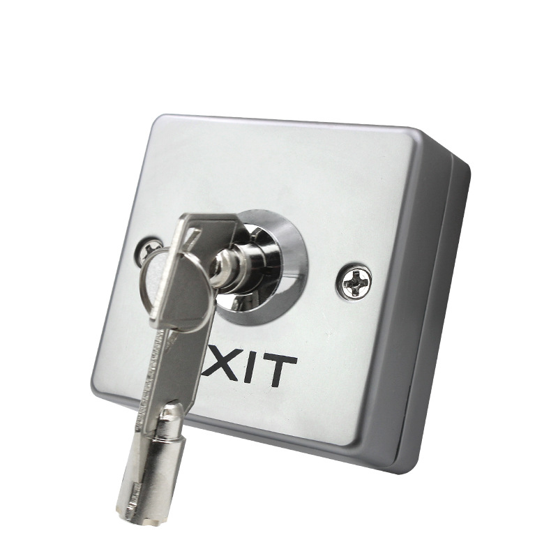 No/NC/COM Botón de liberación de la salida con el botón de salida de la tecla Push Switches para la compuerta DC12V-24V con el cuadro posterior
