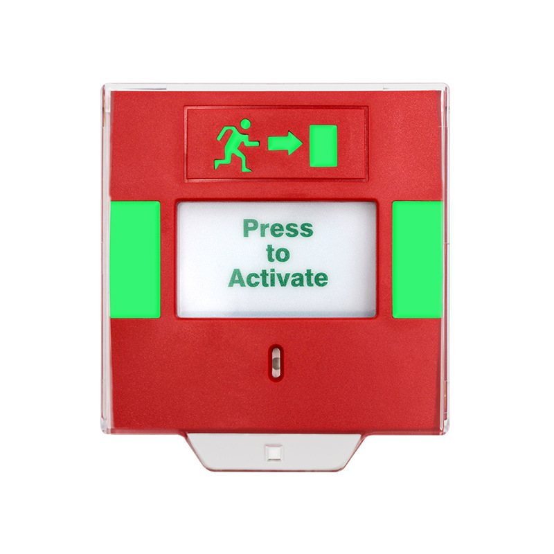 Botón de liberación de la puerta de emergencia de vidrio de descanso reiniciable para el sistema de alarma de incendio
