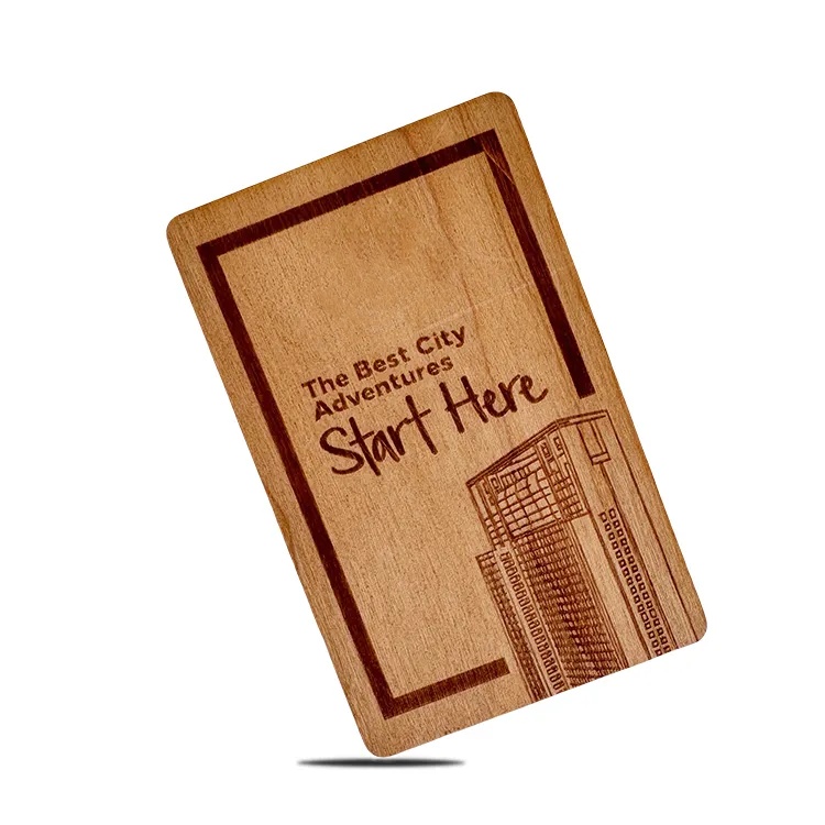 Prix ​​promotionnel personnalisé RFID Bamboo Hotel Cartes clés de l'hôte